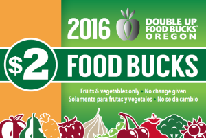 Double Up Food Bucks will match SNAP card purchases with up to $10 each market day~!